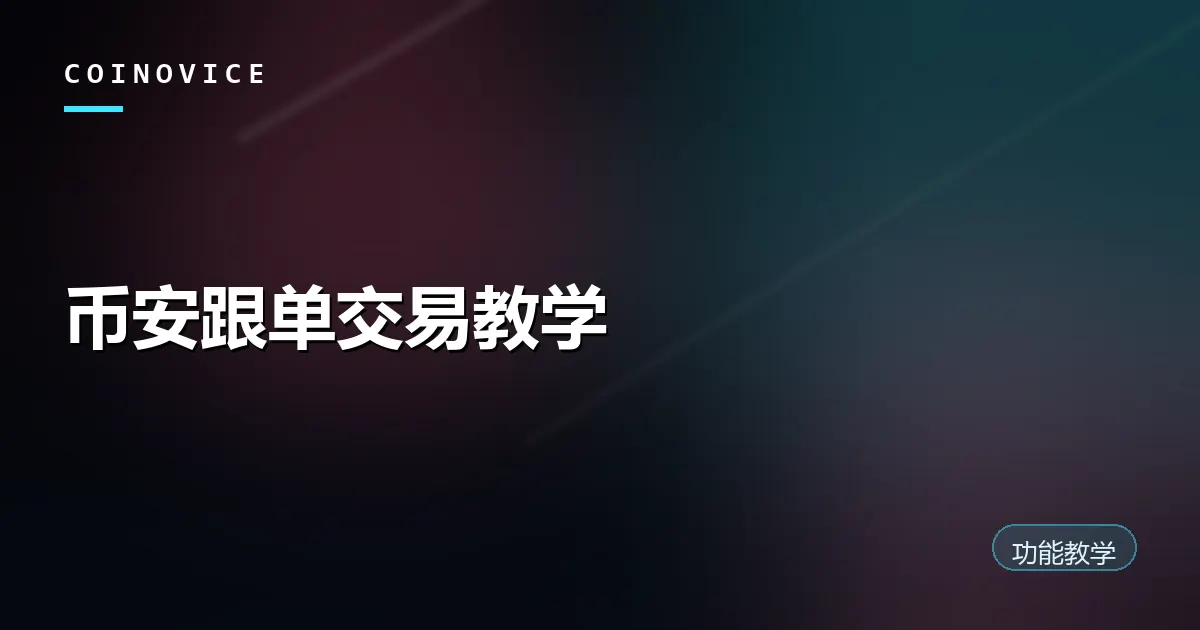 币安跟单交易带单人数据面板示意封面